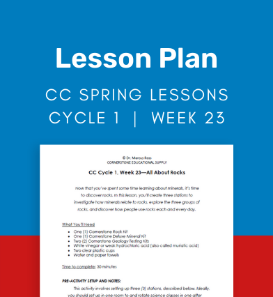 CC Cycle 1 Week 23 Lesson: All About Rocks