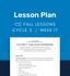 CC Cycle 2 Week 17 Lesson: Energy Conversion and Holding Steady