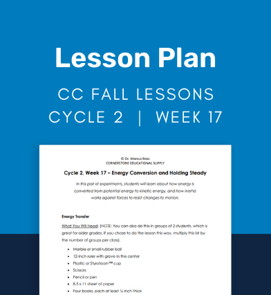 CC Cycle 2 Week 17 Lesson: Energy Conversion and Holding Steady