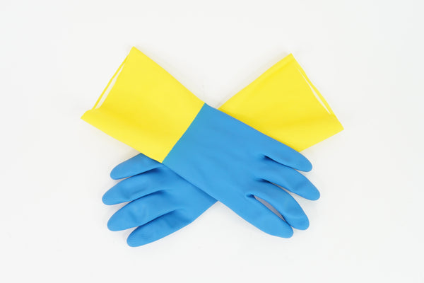 Neoprene-coated latex Gloves