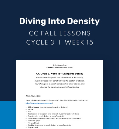 CC Cycle 3 Week 15 Lesson: Diving into Density